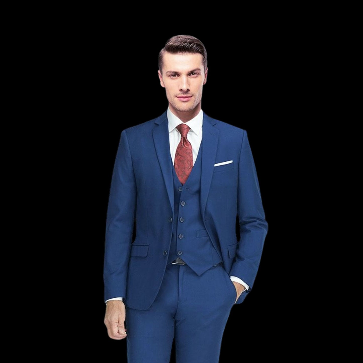Two Piece French Blue Suit