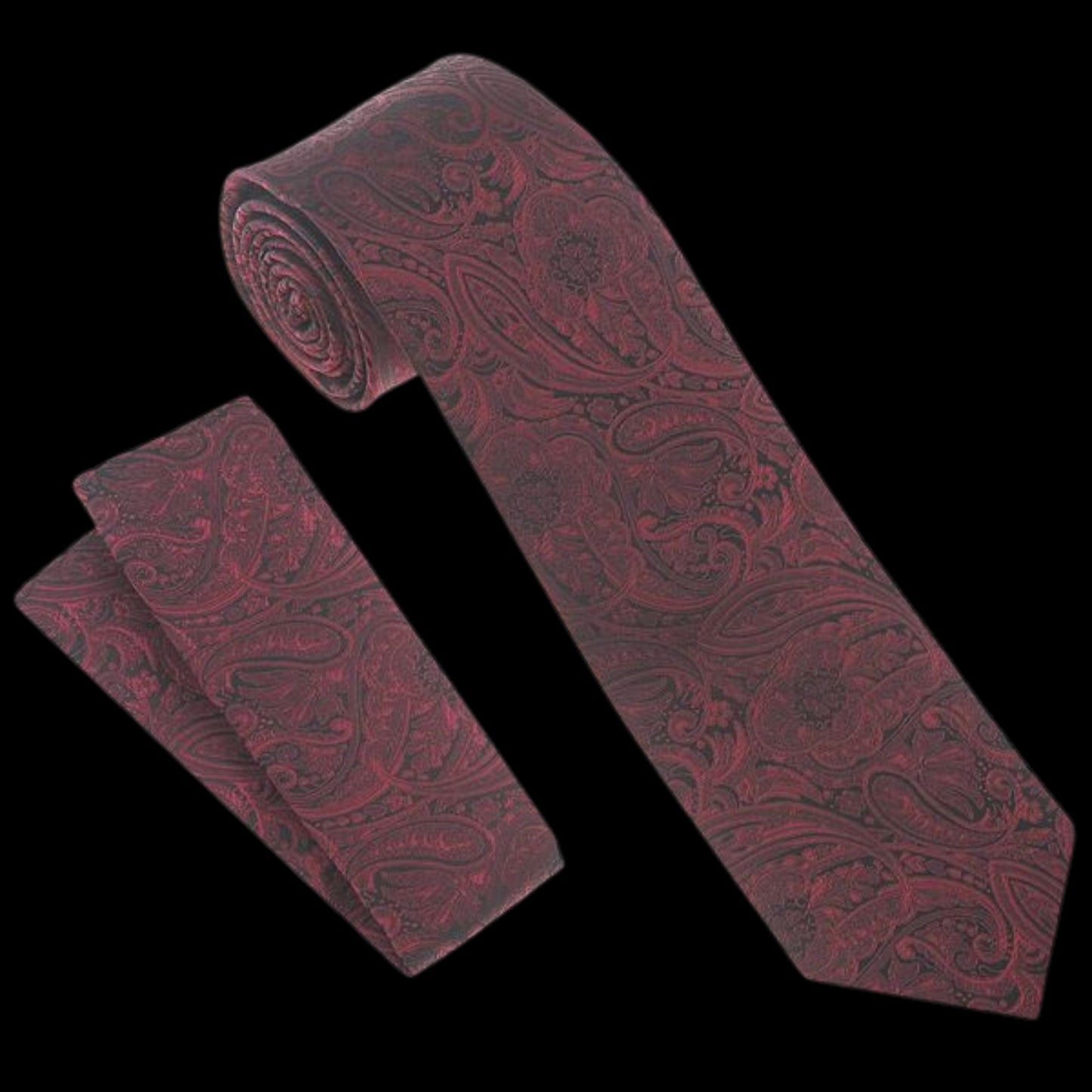 Burgundy Paisley Tie