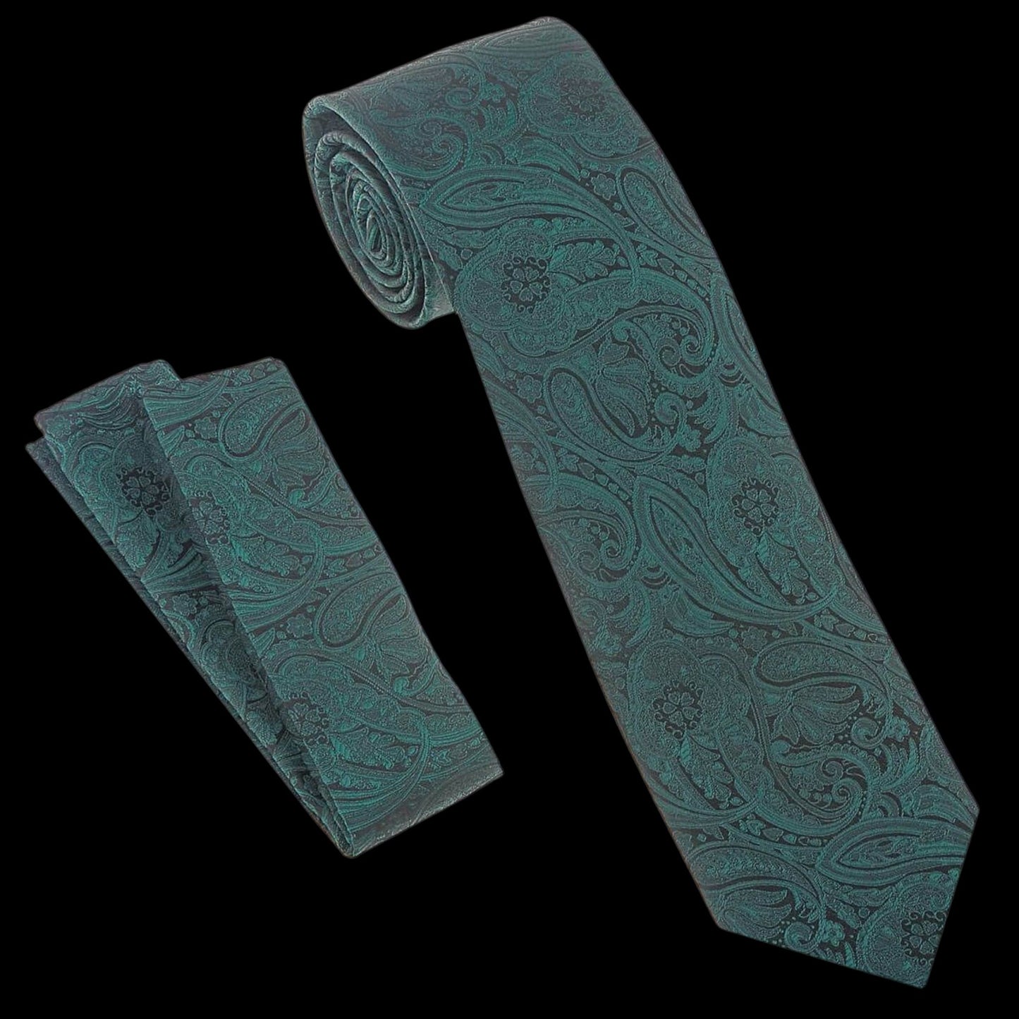 Hunter Green Paisley Tie