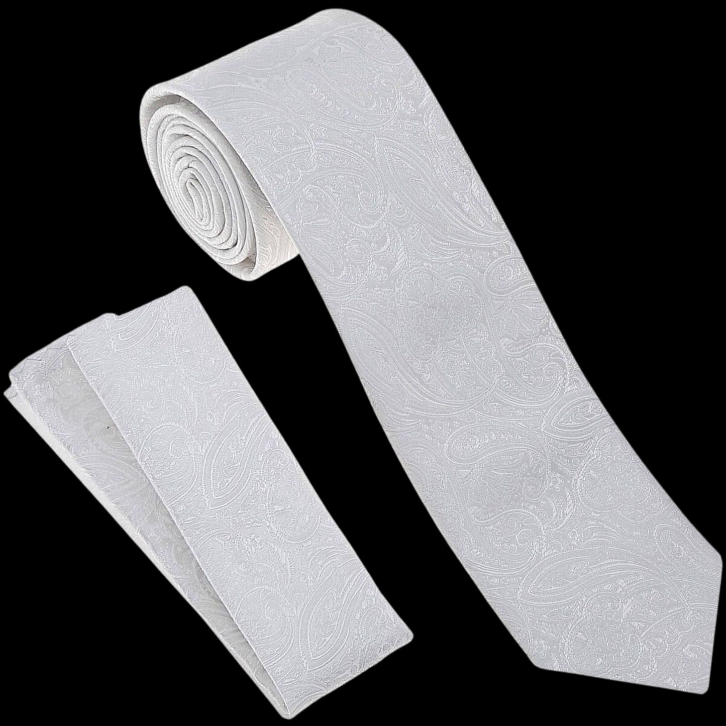 Snow White Paisley Tie