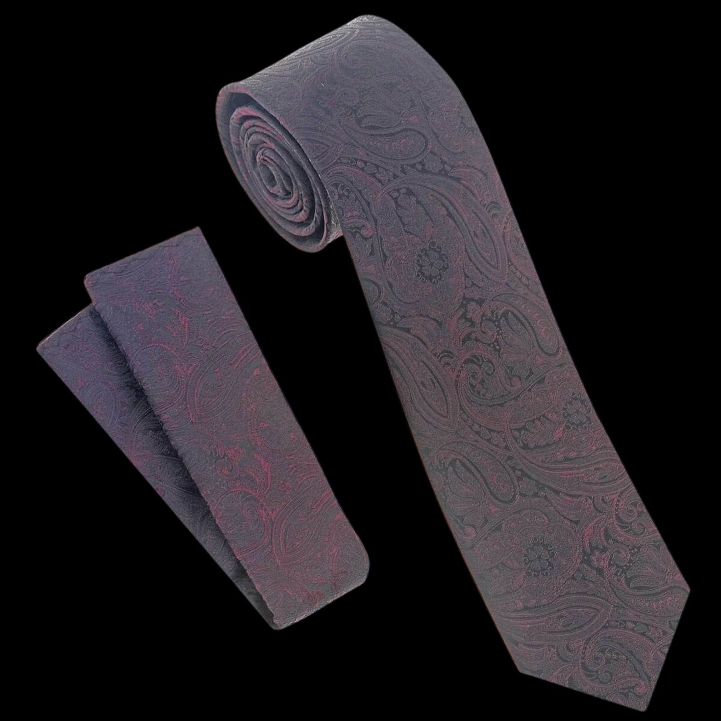 Wine Paisley Tie