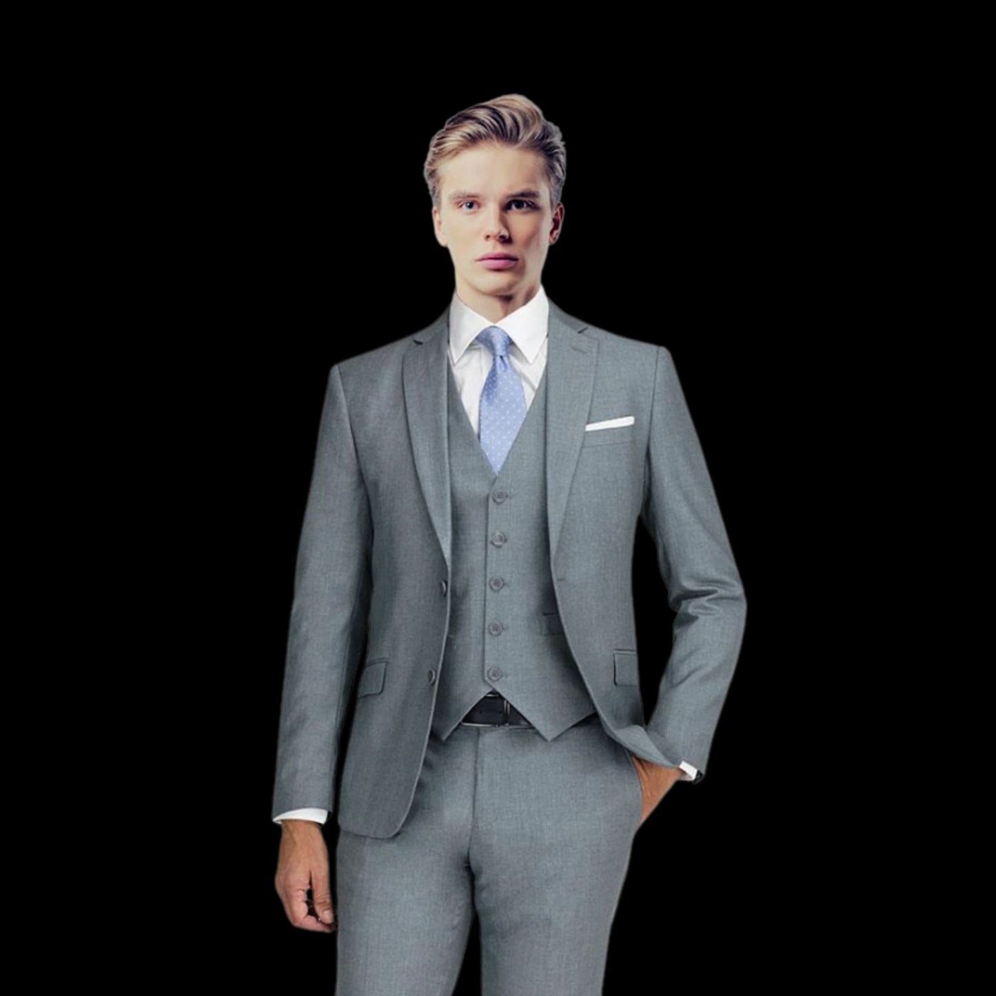 Two Piece Light Grey Suit
