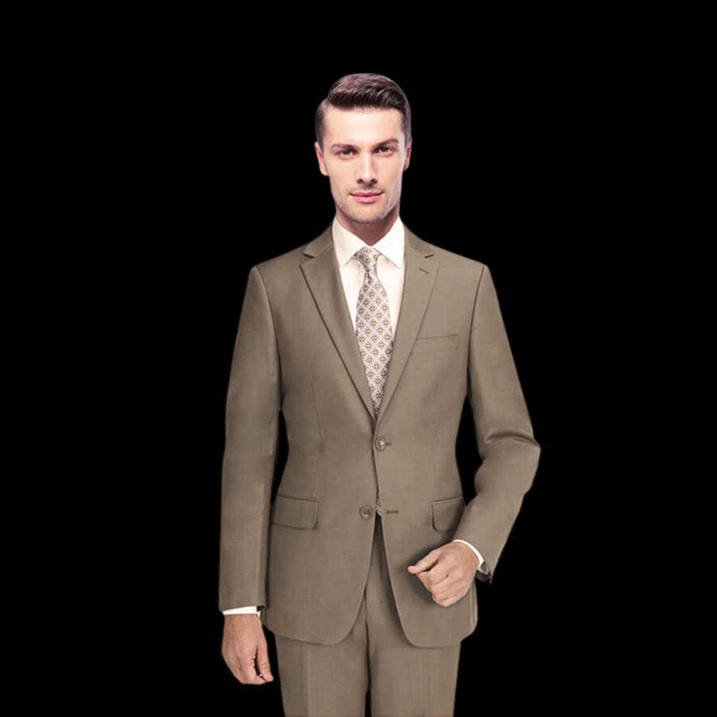 Two Piece Taupe Suit
