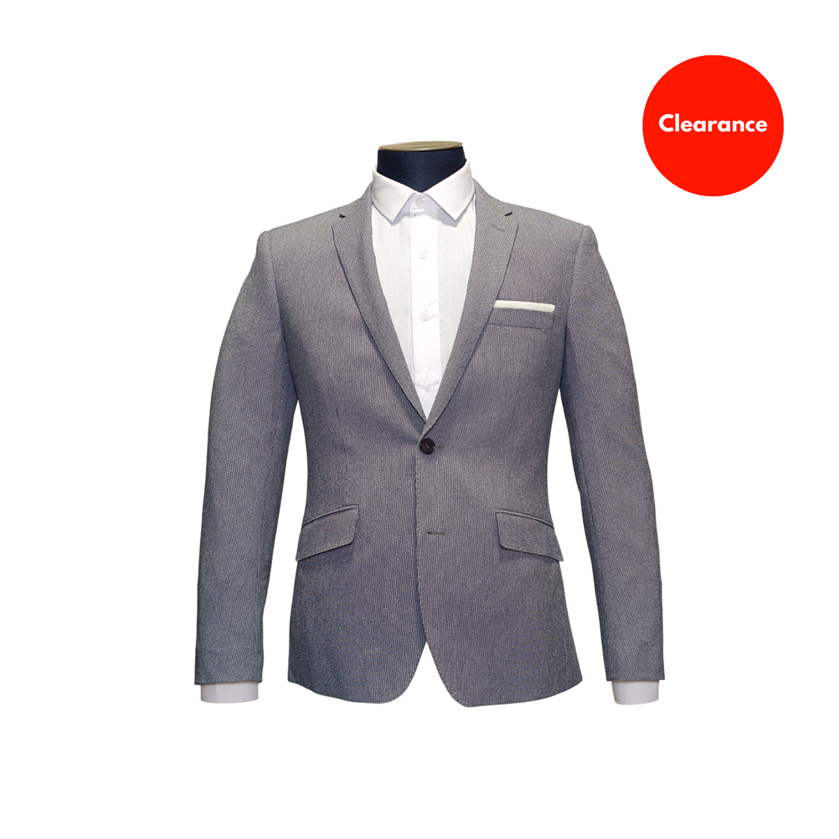 Navy top textured blazer