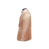 Pink Paisley Shawl Lapel Blazer