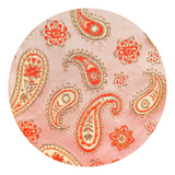 Pink Shawl Lapel Paisley Pattern Blazer - swatch