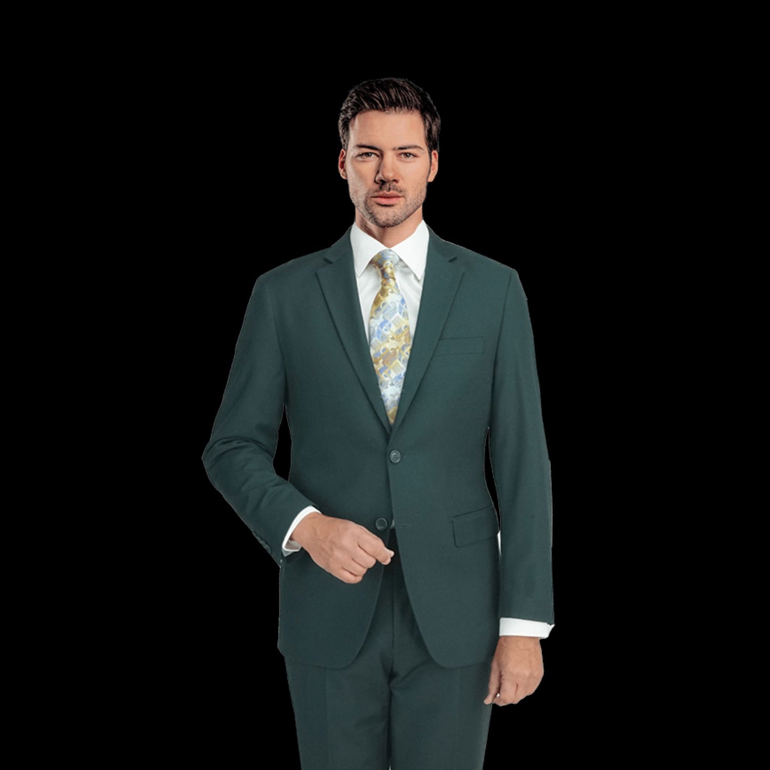 Two Piece Hunter Green Suit 