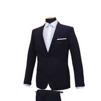 2pc Navy Blue Suit - Slim Fit - Side View