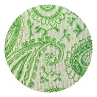 Lime Green Paisley Pattern Self-Tie Bow Tie - Swatch