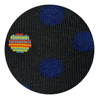 Black & Blue Polka Dot Pattern Dress Socks - Swatch