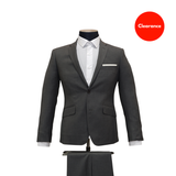2pc Charcoal Grey Suit - Slim Fit - Front View