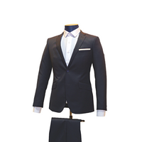 2pc Dark Navy Blue Suit - Slim Fit - Side View
