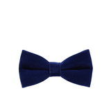 Royal Blue Velvet Solid Bow Tie - Front View