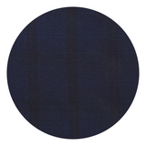 2pc Navy Blue & Black Plaid Suit - Slim Fit - Swatch
