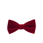 Burgundy Velvet Solid Bow Tie - Front View