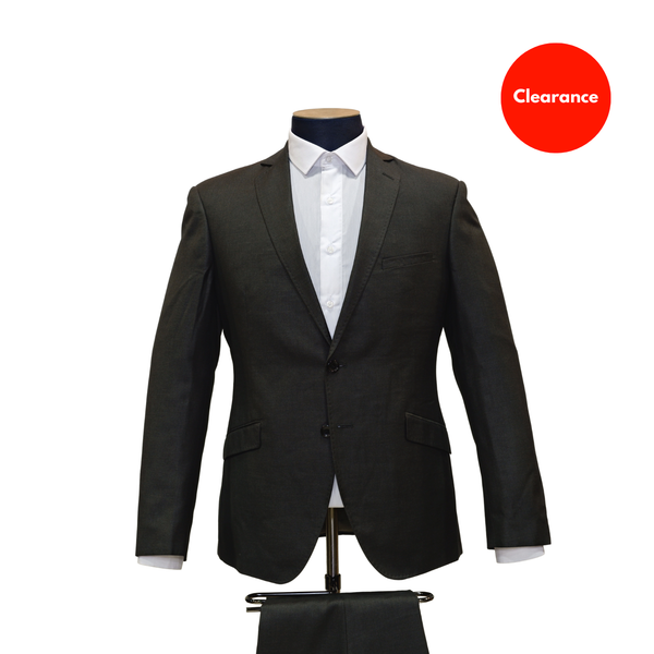 2pc Dark Charcoal Grey Suit - Classic Fit - Front View