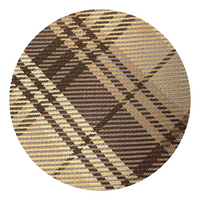 Beige & Brown Plaid Pattern Self-Tie Bow Tie - Swatch