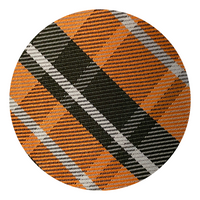 Orange & Black Plaid Pattern Self-Tie Bow Tie - Swatch