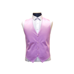 Lilac Solid Satin Vest - Front View