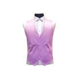Lilac Solid Satin Vest - Front View