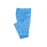 Satin Dress Pants - Turquoise Open