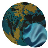 3pc Teal & Gold Floral Tuxedo - Swatch