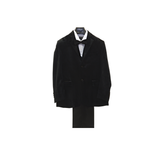 4pc Black Velvet Boy's Suit - Front View