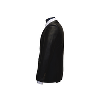 Brilliant Black Peak Lapel Blazer - Back View