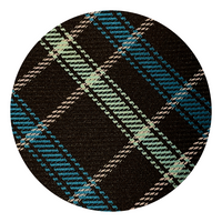 Black & Turquoise Plaid Pattern Self-Tie Bow Tie - Swatch