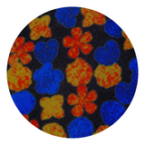 Blue and Orange Floral Garden Dress Shirt - Swatch