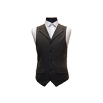 Charcoal & White Pinstripe Pattern Vest - Front View