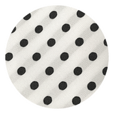 White & Black Polka Dot Pattern Silk Tie - Swatch