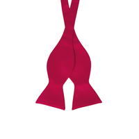 Hot Pink Solid Self-Tie Bow Tie - Front View