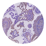 Lavender & White Paisley Pattern Vest Set - Swatch