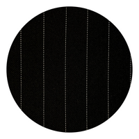 2pc Black Pinstripe Suit - Slim Fit - Swatch