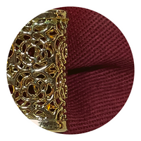 Burgundy & Gold Cotton Metal Ornament Bow Tie - Swatch