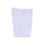 Solid Skinny Dress Pants - White Folded