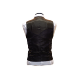 Black Paisley Pattern Vest Set - Back View