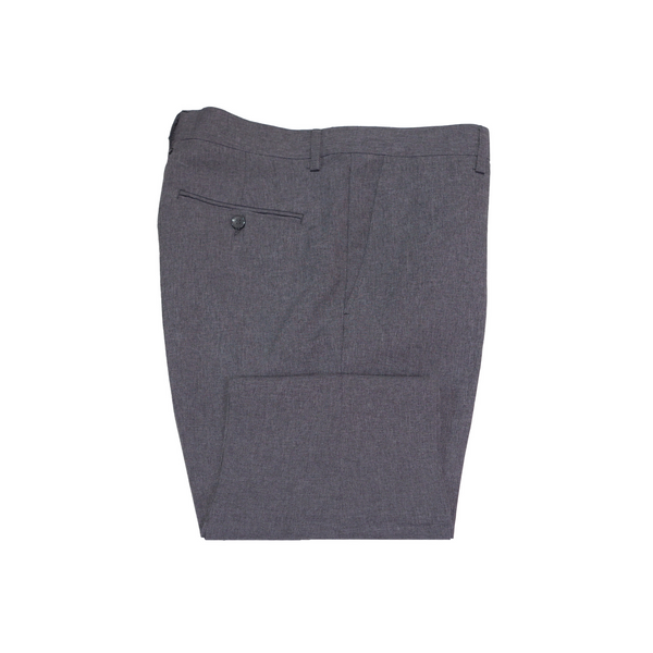 Solid Slim Fit Dress Pants - Charcoal Folded