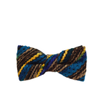 Multicolour Teal Yarn Bow Tie - Front View