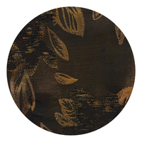 Black & Gold Shawl Lapel Leaf Pattern Blazer - Swatch
