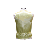 Lime Green Geometric Pattern Vest Set - Back View