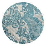 Turquoise Paisley Pattern Silk Tie - Swatch