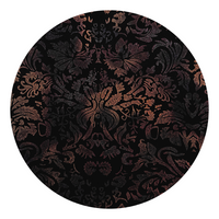 Black & Copper Brown Shawl Lapel Velvet Floral Blazer - Swatch