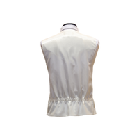 Off White & Silver Paisley Pattern Vest Set - Back View