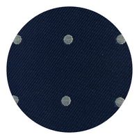 Navy Blue & White Polka Dot Pattern Ascot Tie - Swatch