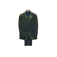 3pc Forest Green Velvet Boy's Suit - Front View