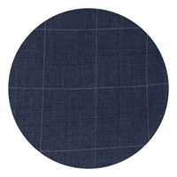 4pc Blue Grey Check Pattern Boy's Suit - Swatch