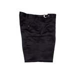Satin Tuxedo Dress Pants - Black Folded