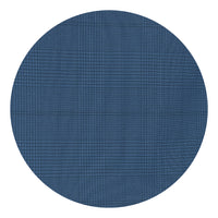 2pc Cobalt Blue & Navy Blue Plaid Suit - Slim Fit